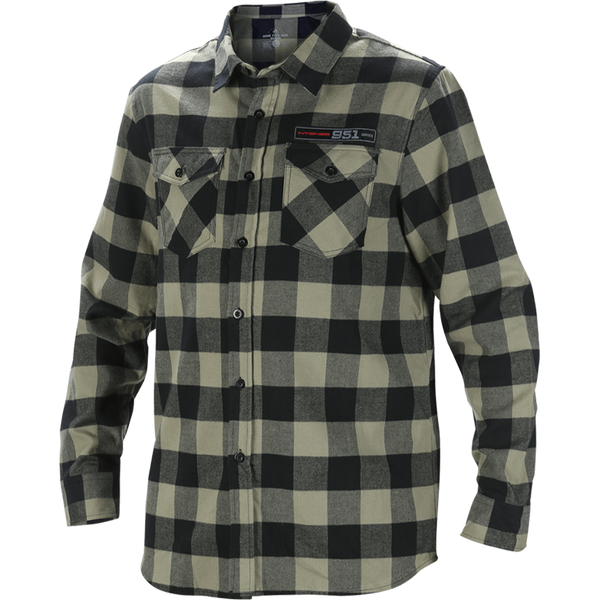 INTENSE 951 Flannel Shirt Olive/Black